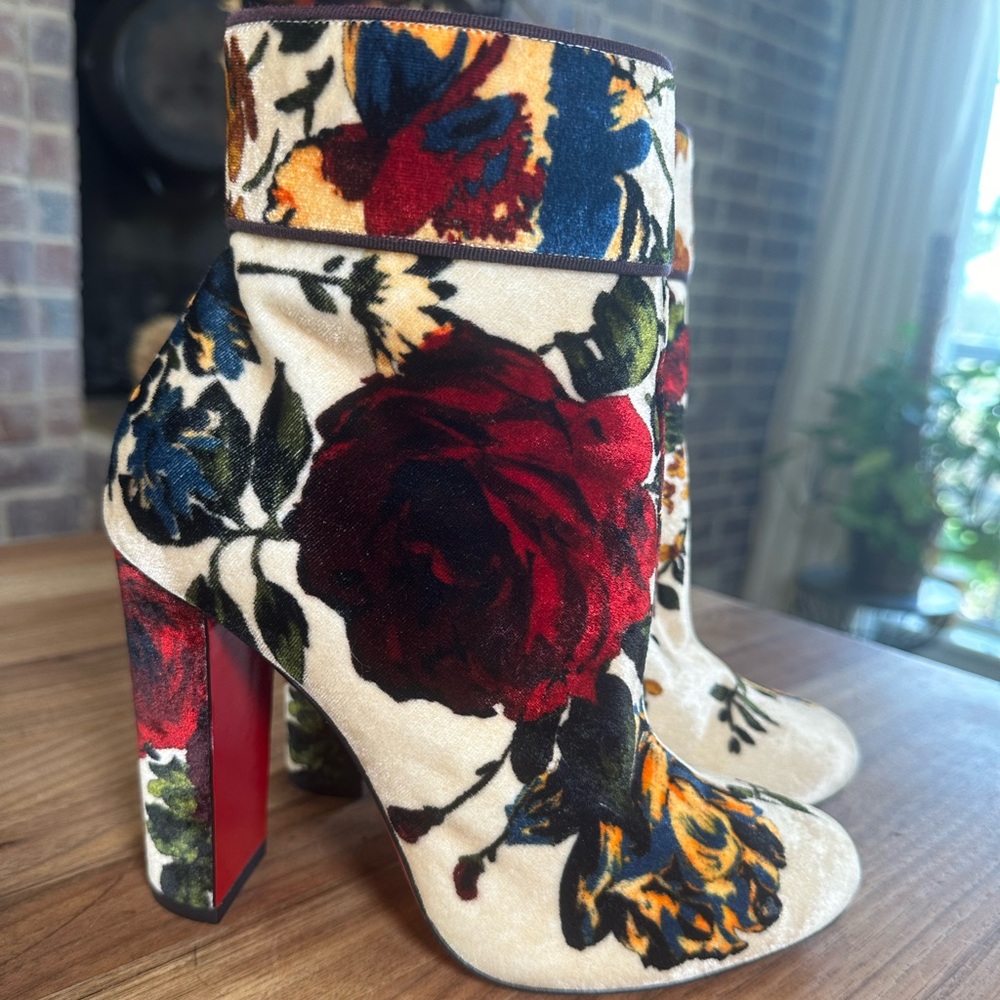 Christian Louboutin Moulamax floral booties
